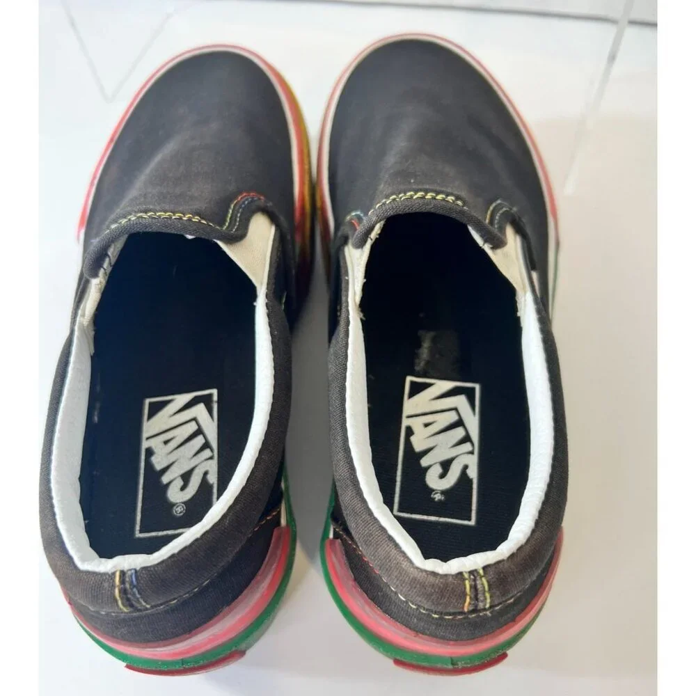 Vans Black Multicolor Glitter Stacked platform Sneakers Size 5.5 W / 4 M - Picture 3 of 9